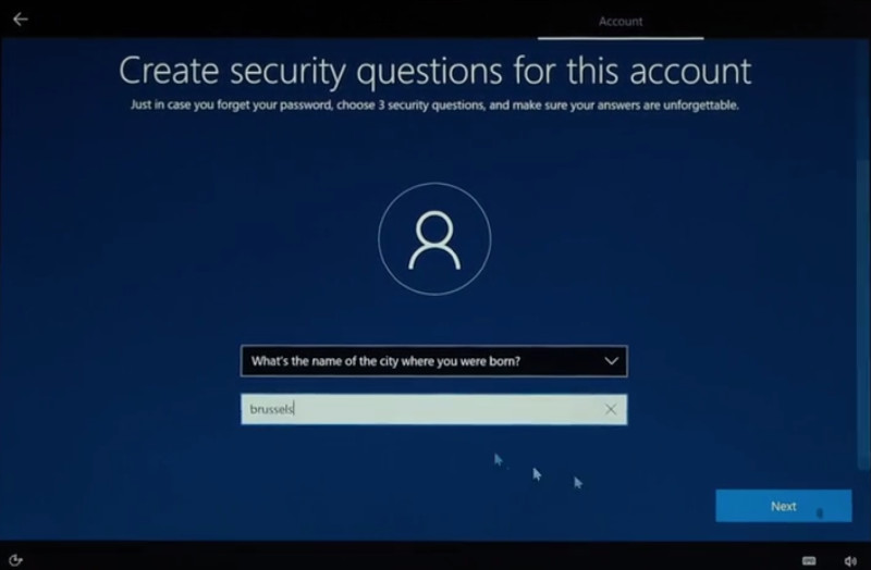 2022 08 16 PRVC MS Procedure d installation de windows 10 Step 02 account 04 FR PLA