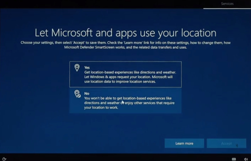 2022 08 16 PRVC MS Procedure d installation de windows 10 Step 03 Services 00 FR PLA